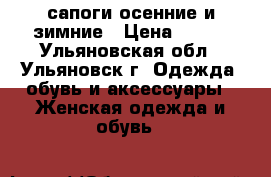 сапоги осенние и зимние › Цена ­ 700 - Ульяновская обл., Ульяновск г. Одежда, обувь и аксессуары » Женская одежда и обувь   